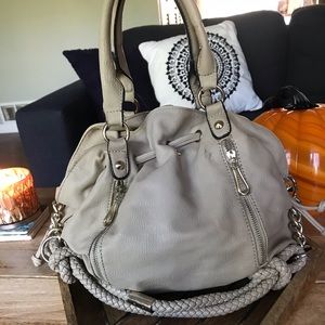 Nude Satchel With Gold Hardware